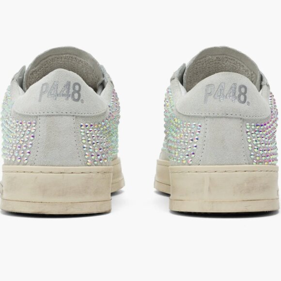 New P448 Jack Sneaker Strass Embellished Crystal Shoes Womens Size 7 Retail $345 - Picture 3 of 4